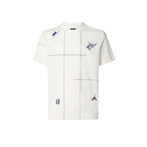 펜디 White cotton 반팔 티셔츠